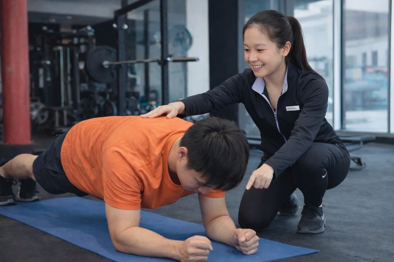 Sunisa as fitness trainer